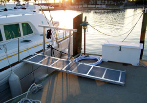 PSE-44 8' STEADI-PLANK™ w/ 4' Handrail on 44' Lagoon